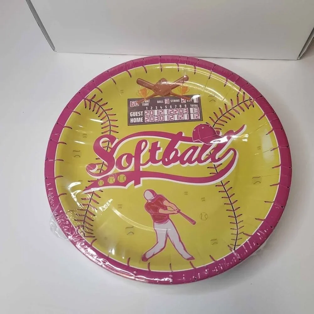 194 Piece Softball Party Supply Kit - Service for 24